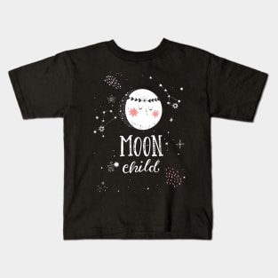 Lovely Moon Child Kids T-Shirt